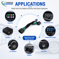 Kabel Harness Audio Mobil Kustom, Kabel Plug Daya Stereo untuk Radio Mobil