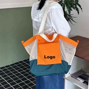 Sac fourre-tout personnalisé grande capacité 2026, sac de shopping tendance avec poignée, sac de plage en gros avec logo imprimé - Product Image 1