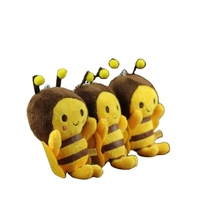 Mainan Boneka Kapas Lebah Kecil Mini Hadiah Ulang Tahun Anak dengan Gantungan Aksesoris Pakaian Ransel Boneka Gantungan Kunci
