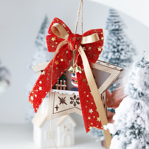 Nine-Colored <b>Ribbon</b> Christmas Velvet <b>Ribbon</b> 2.5cm Gold Foil Print Handmade Gift Decoration - Product Image 4