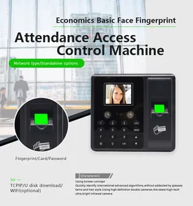 Taşınabilir çalışan biyometrik yüz tanıma çalışan zaman saati ve dışarı personel zaman katılım makinesi