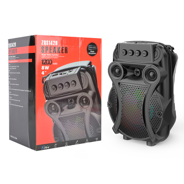 SING-E ZQS1429 Top Hot Selling Portable BT Stereo Bass Hands-Free Call Karaoke Personal Use Battery Promotional Gift Speaker
