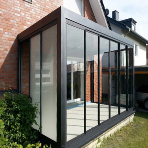 Véranda moderne minimaliste en alliage d'aluminium personnalisable pour villa, jardin, cour, parc, espace de loisirs en plein air - Product Image 5
