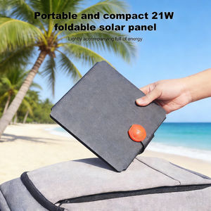 Panneau solaire compact pliable 21W 22% Alecter, étanche IP67, 13 cellules, noir, pour téléphones, charge efficace n'importe où - Product Image 4