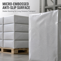 Sacs en polyéthylène écologiques à soufflets latéraux, haute résistance, thermosoudés, capacité 50 kg, pour poudres et minerais miniers