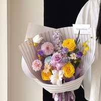 Papier d'emballage pour fleurs LUCIA 44*55cm, matériel d'emballage pour bouquets, fournitures d'emballage pour bouquets de fleuristes LF161389