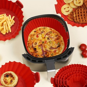 Gran oferta, nuevo forro rojo para freidora de aire caliente, 6 piezas para <span class=keywords><strong>horno</strong></span> de revestimiento de silicona, cesta, accesorios de instalación de aire para platos y sartenes para hornear - Product Image 2