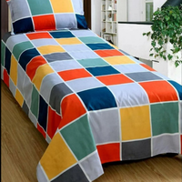 Parure de lit 4 pièces de luxe personnalisée en coton 100% écologique, imperméable, pliée, à motifs floraux, rayures et personnages de dessins animés, 400 fils/cm², vente en gros
