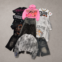 Collection de vêtements streetwear personnalisés TaiDe : T-shirt, sweat à capuche, short en jean, imprimé vintage, fabrication OEM ODM