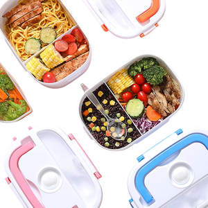 Boîte à lunch électrique minimaliste pour la maison et la voiture, chauffe-aliments portable, boîte à lunch électrique en plastique - Product Image 3