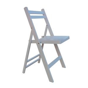 Db White Slatted Wood Folding <b>Chair</b> Set Of 4 Foldable Minimalist Outdoor Furniture For Special Events Garden Use - Product Image 6