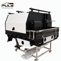 PULS 4x4 Plateau de benne en alliage personnalisé et auvent en aluminium pour pick-up simple, double ou extra cabine, camping tout-terrain