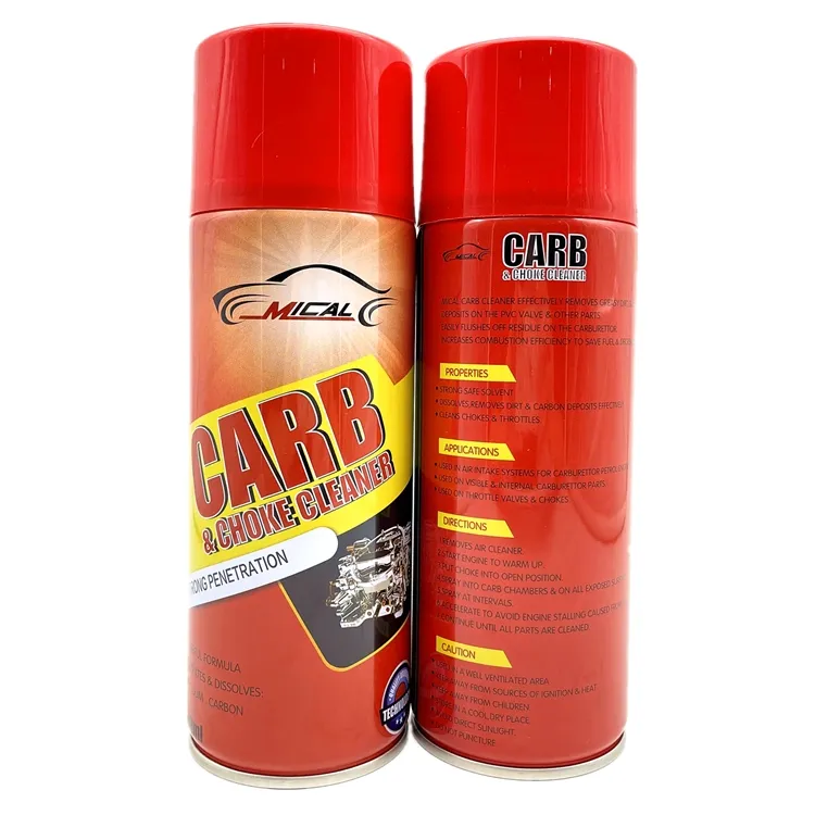 Carb และ Choke Spray Spray Cleaner,ผลิตภัณฑ์ทำความสะอาดรถยนต์สำหรับมืออาชีพ