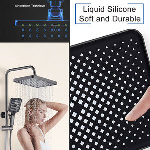 Juego de Ducha con Luz Ambiental Blanca, Latón para Baño, Temperatura <span class=keywords><strong>Constante</strong></span>, Pantalla de Presión, Dispositivo de Ducha con Teclas de Piano - Product Image 5