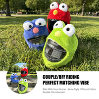 Housse de casque en fausse fourrure de lapin amusante OEM/ODM, design monstre mignon, 3 couleurs vives personnalisées, extensible et coupe-vent pour moto