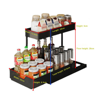 Étagère à épices double niveau sous l'évier, écologique, multifonctionnelle, personnalisable, rangement pour assaisonnements, étagère de cuisine de haute qualité