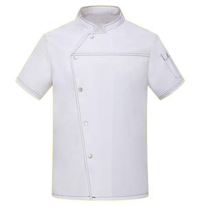 Nuevo diseño Poly Cotton Chef Jacket Hotel Restaurante Personal Uniforme Verano Chef Abrigos Manga corta - Product Image 4