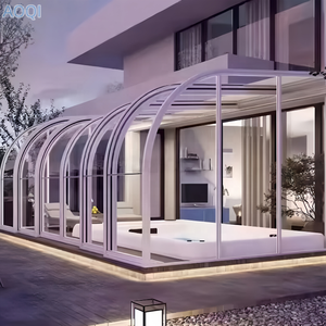 Veranda Mobile Intelligente Retrattile per Esterni, Stanza di Vetro Espandibile per Cortile, Giardino, Terrazza, Piscina, Balcone - Product Image 3