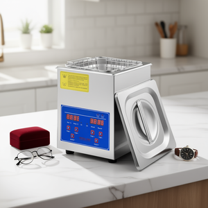 Nettoyeur à ultrasons numérique 2L 40kHz en acier inoxydable pour bijoux, lunettes et nettoyage domestique - Product Image 2