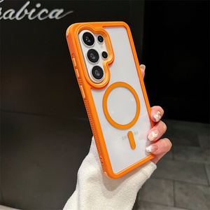 Funda Protectora Magnética Inalámbrica para Teléfono, Compatible con <span class=keywords><strong>Samsung</strong></span> S23 Fe S24 S25 S26 Ultra A57 A36 A56, Mezcla de PC y TPU, Resistente a Impactos, Venta al Por Mayor - Product Image 6