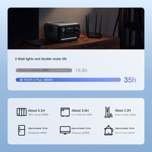 Ecoflow 강 3 MaxPlus 220wSolar 패널 600W 휴대용 태양 광 발전소 1000W 순수 사인파 원격 제어 고속 충전 - Product Image 3