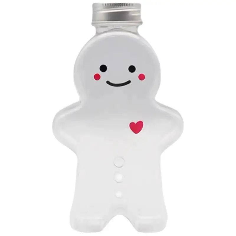 Food Grade 500ml 16oz Snowman Shape PET Coffee Milk Tea Mineral Water Beverage Yogurt Empty Plastic Bottle
