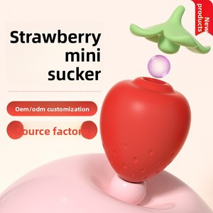 Nuevo Vibrador Pequeño con Forma de Fresa, con Cubierta Antipolvo, Forma Oculta, Resistente al Agua IPX7, de Silicona - Product Image 1