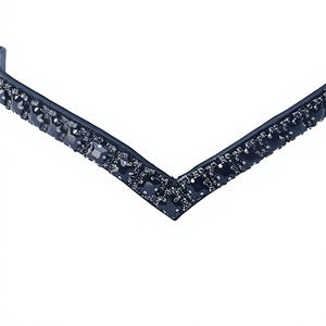 Sangle de monture en cuir noir en forme de V pour cheval, accessoire d'étrier équestre. - Product Image 2