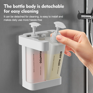 Dispensador de Jabón de Espuma al por Mayor de Fábrica, Material ABS, Botella Manual para Lavado de Manos, Montado <span class=keywords><strong>en</strong></span> la Pared, Contenedor de Champú y Loción para Baño - Product Image 4