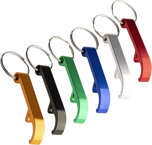 Tùy chỉnh logo kim loại bia chai Opener Keychain có thể mở Keychains phong cách cổ điển nhà máy hợp kim nhôm keyholder vòng chìa khóa - Product Image 2