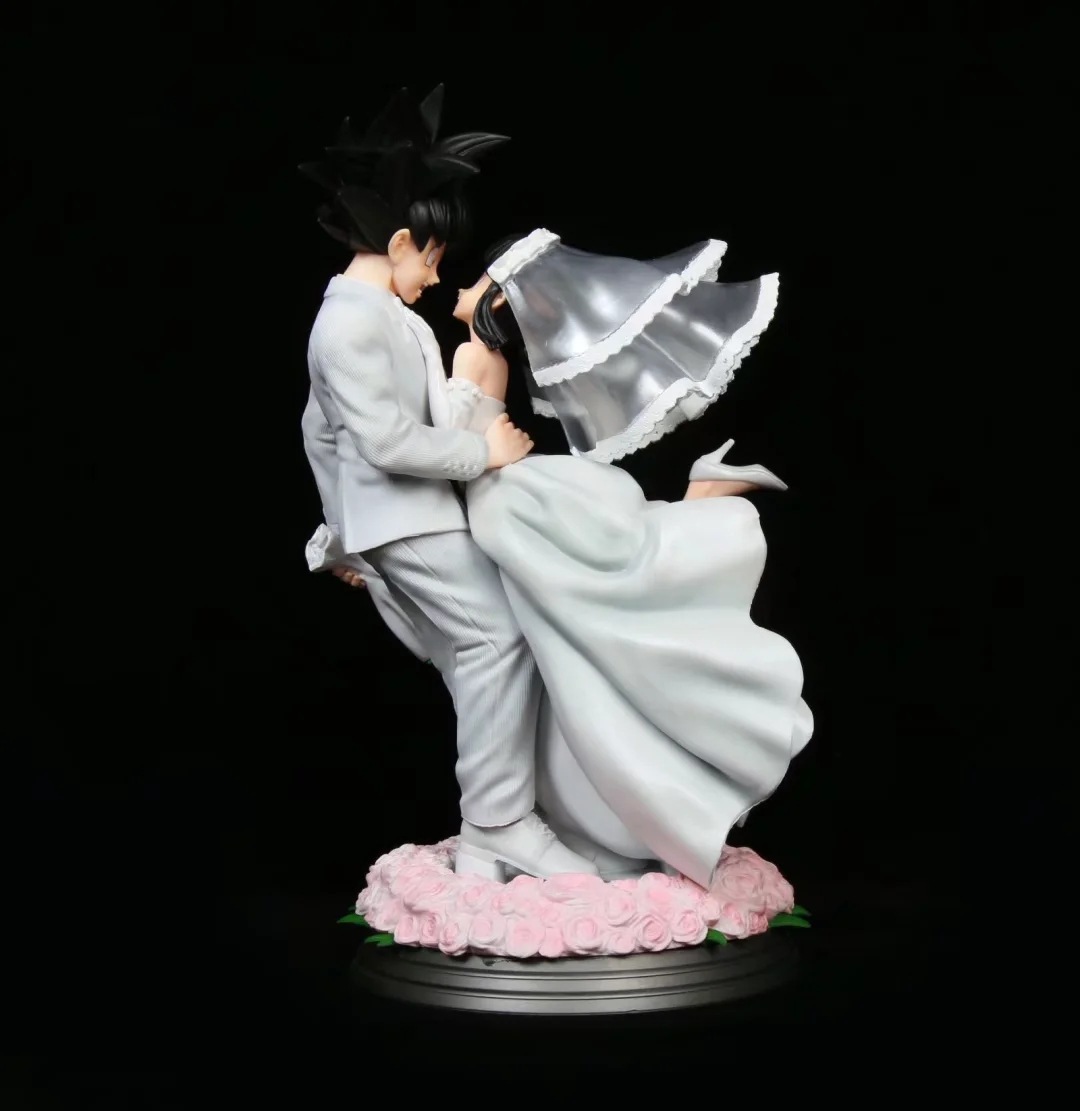 Figurine Dragon Ball 31 Cm – Mariage Chichi Et Son Goku – PVC, Avec Socle