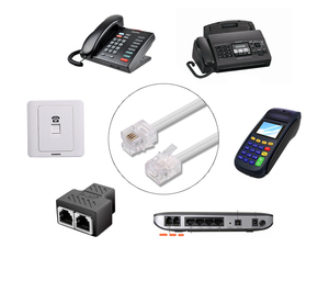 Câble de rallonge de <span class=keywords><strong>ligne</strong></span> téléphonique RJ11 4P2C mâle vers mâle blanc pour une utilisation de <span class=keywords><strong>ligne</strong></span> fixe durable - Product Image 4