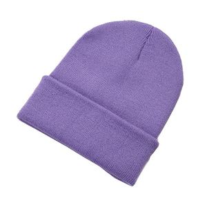 Bonnets tricotés unisexes, couleur unie, automne-hiver, bonnet vierge de haute qualité, chaud, personnalisable, broderie de logo sur mesure - Product Image 6