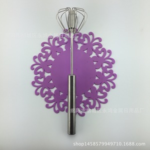 Batteur à œufs manuel en acier inoxydable, fouet rotatif semi-automatique pour la préparation de gâteaux, lavage à la main uniquement - Product Image 3