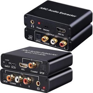 Extractor de Audio HDMI ARC de 192KHz, HDMI ARC a Coaxial Óptico Toslink, Interruptor Digital <span class=keywords><strong>SPDIF</strong></span>, Canal de Retorno de Audio Analógico AUX de 3.5mm - Product Image 1