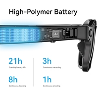 Lentes Inteligentes con Cámara de 800W para Fotos y Vídeos, Traducción en Tiempo Real, Llamadas Bluetooth y Funciones de Asistente IA