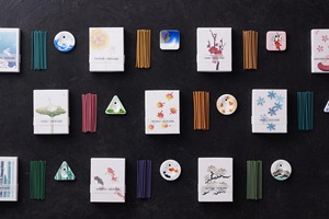 Varilla de incienso japonesa, juego de 10 tipos, caja de regalo surtida, embalaje con soporte de incienso de cerámica, distribución de varias marcas de fragancias - Product Image 3