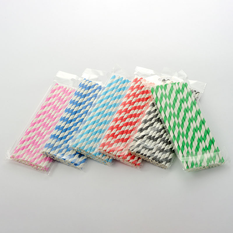 Paper Straw Disposable Kraft Paper Drinking Straw Cutlery Eco-friendly Pulp Straws Paper For Wedding Dinner School Restaurant