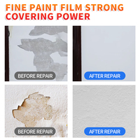 La surface murale de la chambre est recouverte d'un mastic pour plaques de plâtre et d'un kit de rembourrage pour réparer le mur.