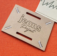 Nouvelle Étiquette de Marque Personnalisée en Cuir Gaufré pour Jean, Idéale pour la Ceinture Arrière du Denim