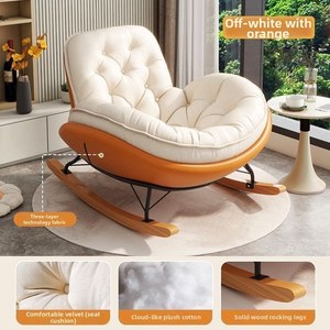 Fauteuil à bascule convertible en canapé, inclinable et transformable en lit, amovible et lavable, pour adulte, style luxe léger, pour salon, maison et balcon, idéal pour les moments de détente - Product Image 3
