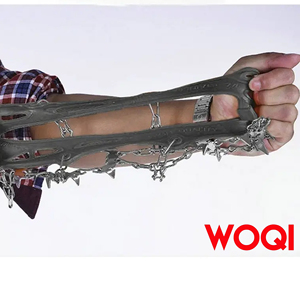 Woqi Couverture antidérapante Chaîne en acier inoxydable Griffes de glace de ski en plein air pour la neige Randonnée Escalade - Product Image 4