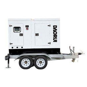 Groupe électrogène diesel silencieux portable sur remorque haute vitesse 20 kVA 30 kVA 50 kVA 80 kW 100 kW - Product Image 4