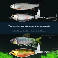 Leurre de pêche à la truite à longue portée pour eau de surface, avec hélice flottante, pour la pêche au bar et au mandarin en eau douce