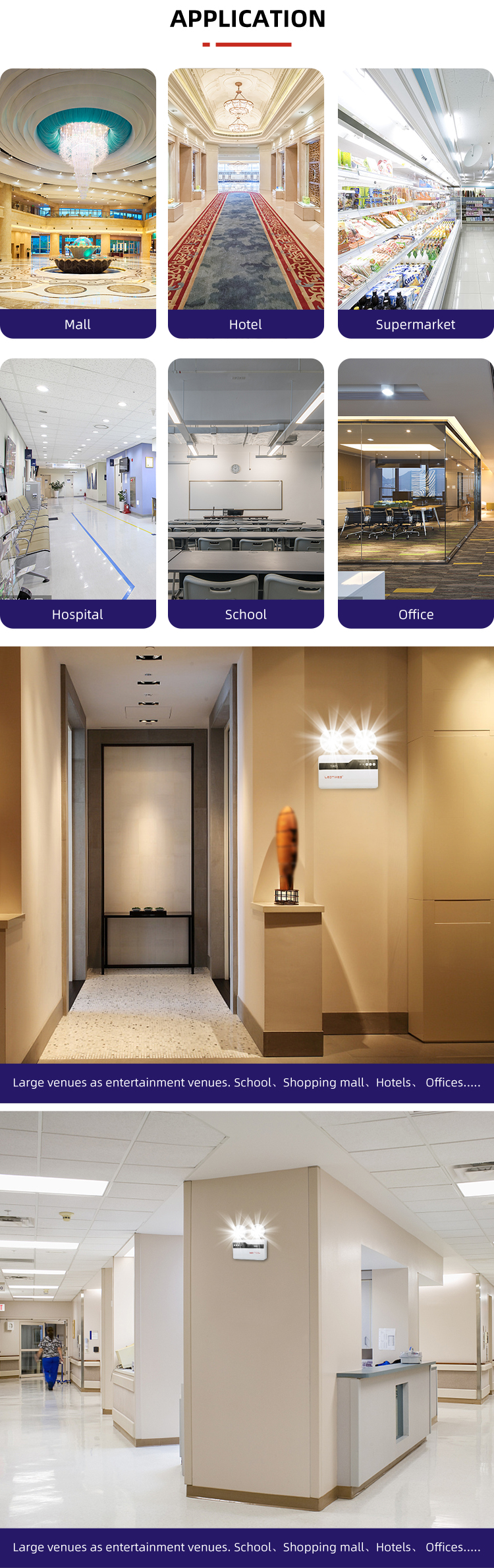 High Quality Waterproof IP65 Double Head Indoor Corridor 0.2W Portable Rechargeable Led Emergency Lamp