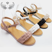 Nouveau design de chaussures plates ouvertes pour femmes pour l'été sandales pour femmes et dames