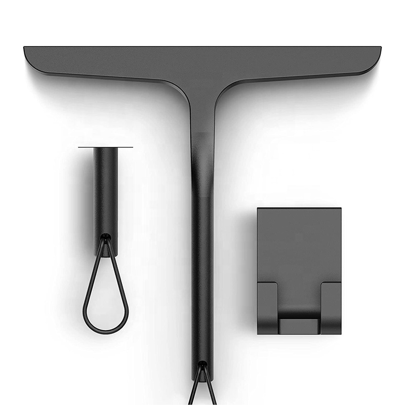 Новый дизайн, аксессуары для душа, скребок для окон с силиконовой ручкой из нержавеющей стали