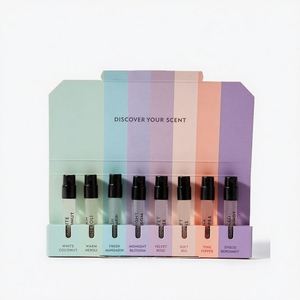 Özel 1ml 2ml Parfüm Numune Test Şişeleri 8'li 10'lu Set Sert Karton Kutu Geri Dönüştürülmüş Malzemeler Kozmetik Özel Logo - Product Image 3