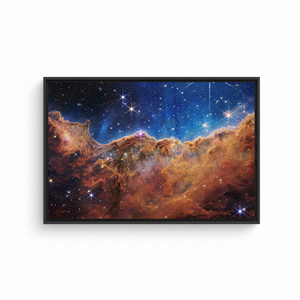 Elegant Cosmic Cliffs Nebula Glass Wall Art - Printed Canvas,<b>BLACK</b> <b>FRAMED</b> CANVAS - Product Image 2