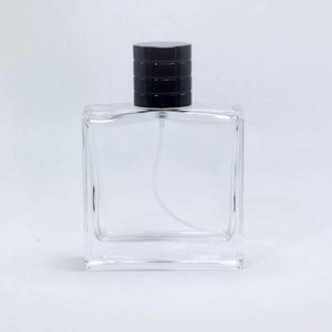 Flacon de parfum en verre carré à col serti, 50 ml et 100 ml, couleur personnalisée, vente en gros, impression sérigraphique de logo personnalisé, offre spéciale - Product Image 4